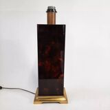 Lamp - briar and brass lucite effect - 1980s - vintage.