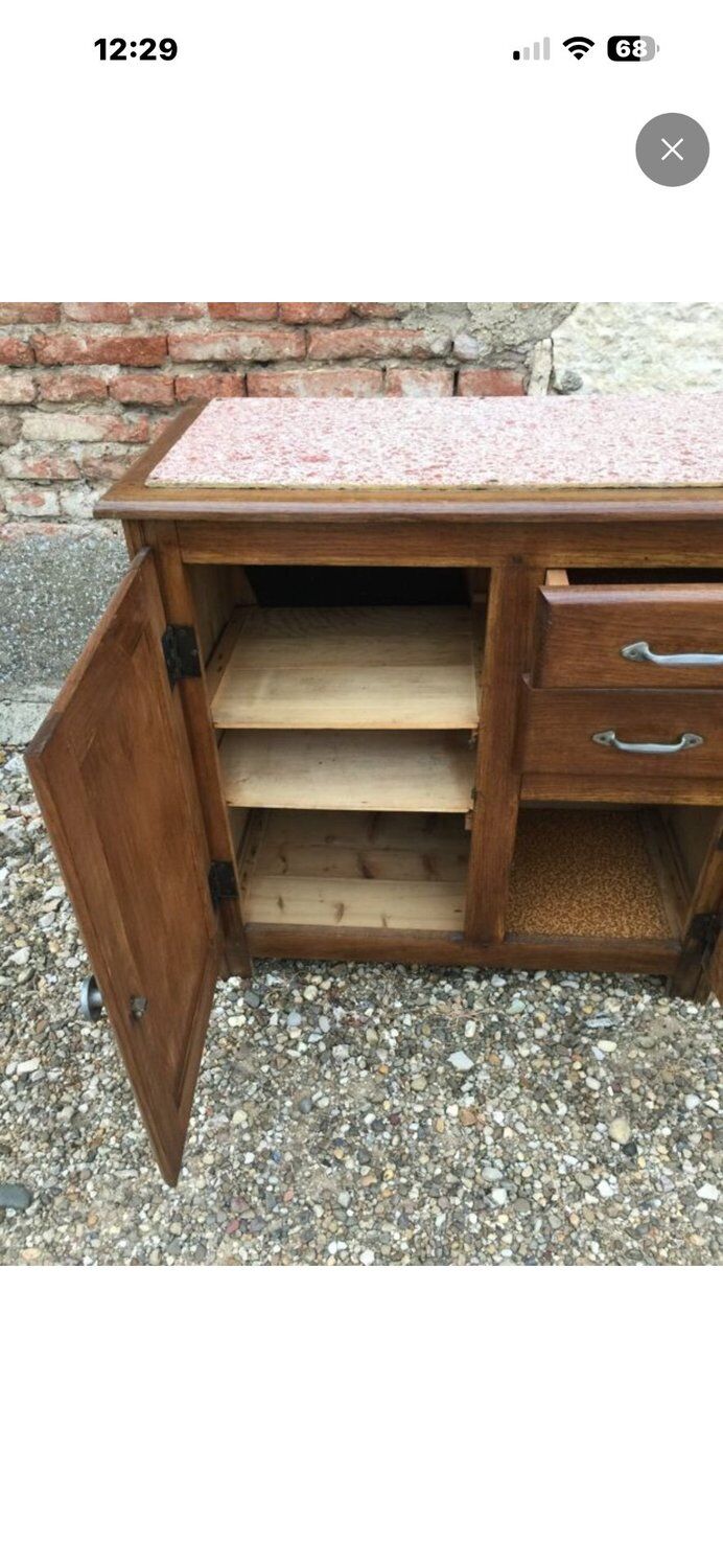 Mado Buffet in Solid Oak — French Domestic Style from the 1950s