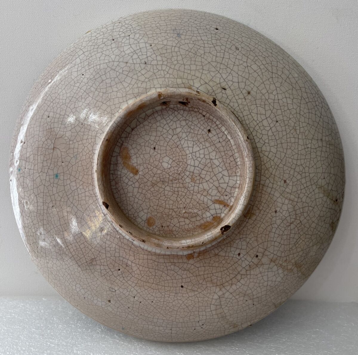 Morocco Fez flat polychrome cracked said Caravelle flamboyant eighteenth diameter 34 cm