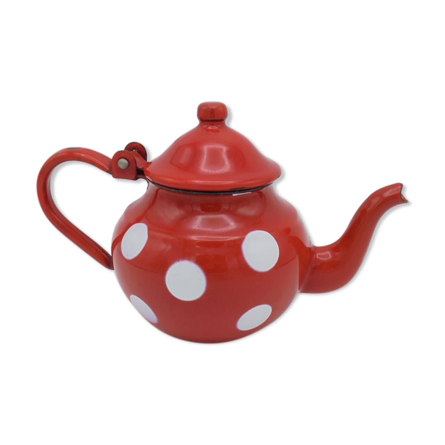 Enamelled teapot