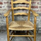 Paillé armchair in natural wood 1980