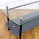 Vintage glass and metal coffee table 1970