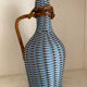 Rattan and scoubidou bottle