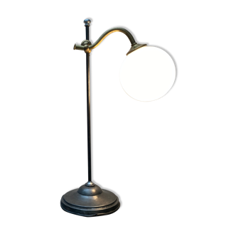 Old office lamp goes up - opaline drop