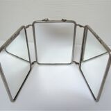 Early 20th century barber triptych mirror  - 19x44cm