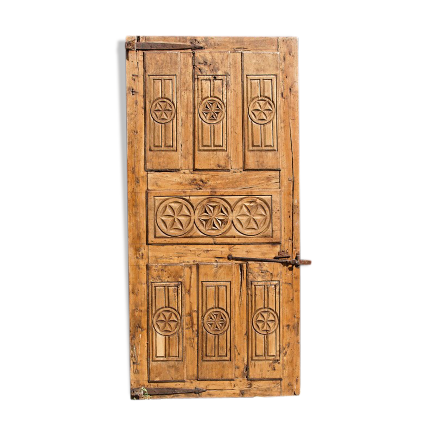 Ancient pine gate, regional folk art, 19th century