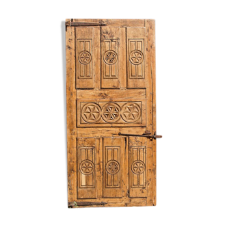 Porte ancienne en pin art populaire régional XIXème siècle