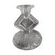 Art Deco chiseled glass candle holder - vintage