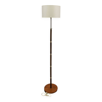 Lampadaire teck et laiton