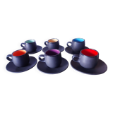 Set of 6 50'S ceramic cups