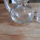Carafe et verre de nuit en cristal