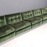 Canapé modulable en velours Amanta Mario Bellini pour C&B Italia