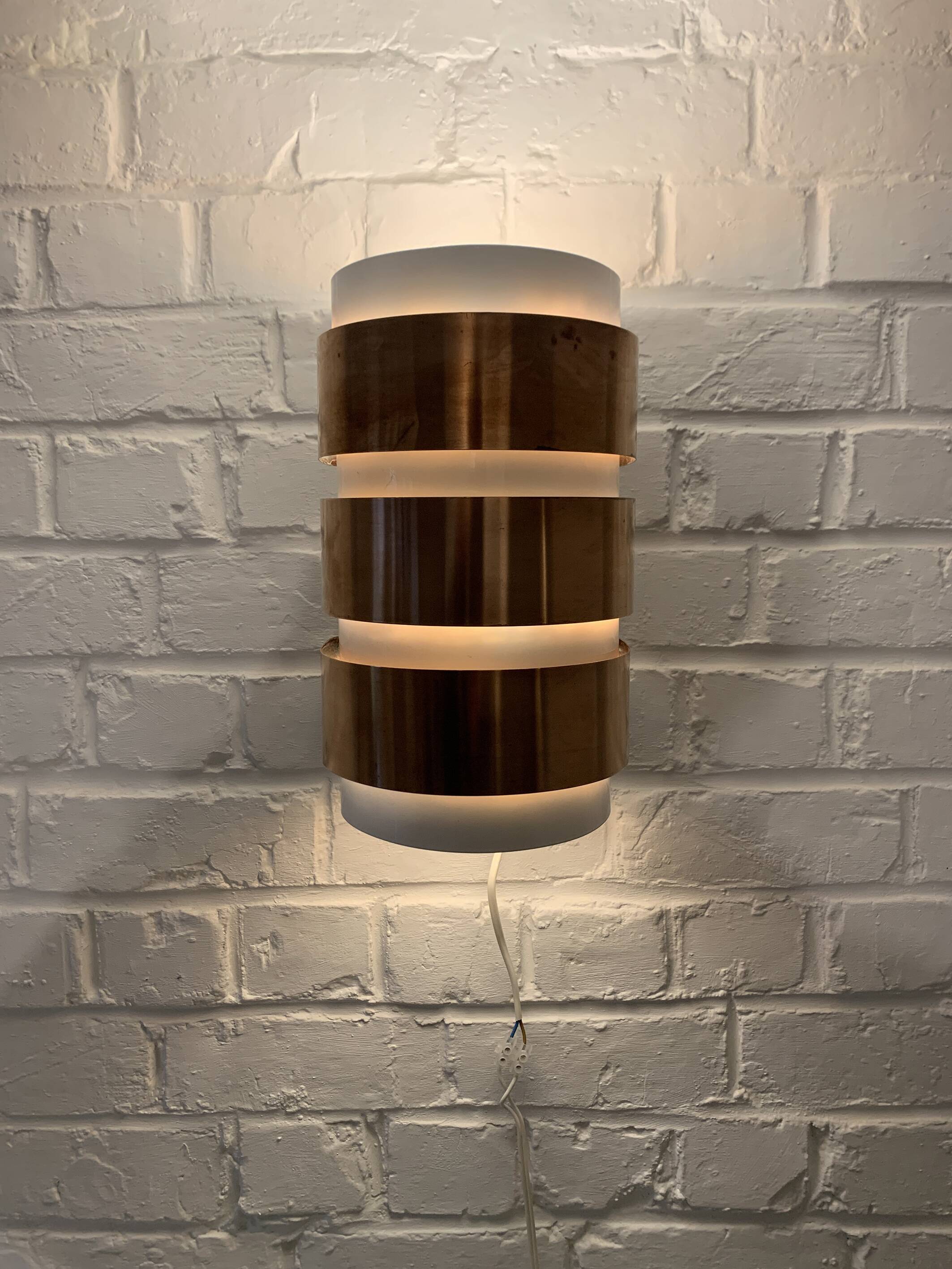 V-155 wall lamp Hans-Agne Jakobsson AB Markaryd, Sweden, copper, 1960s