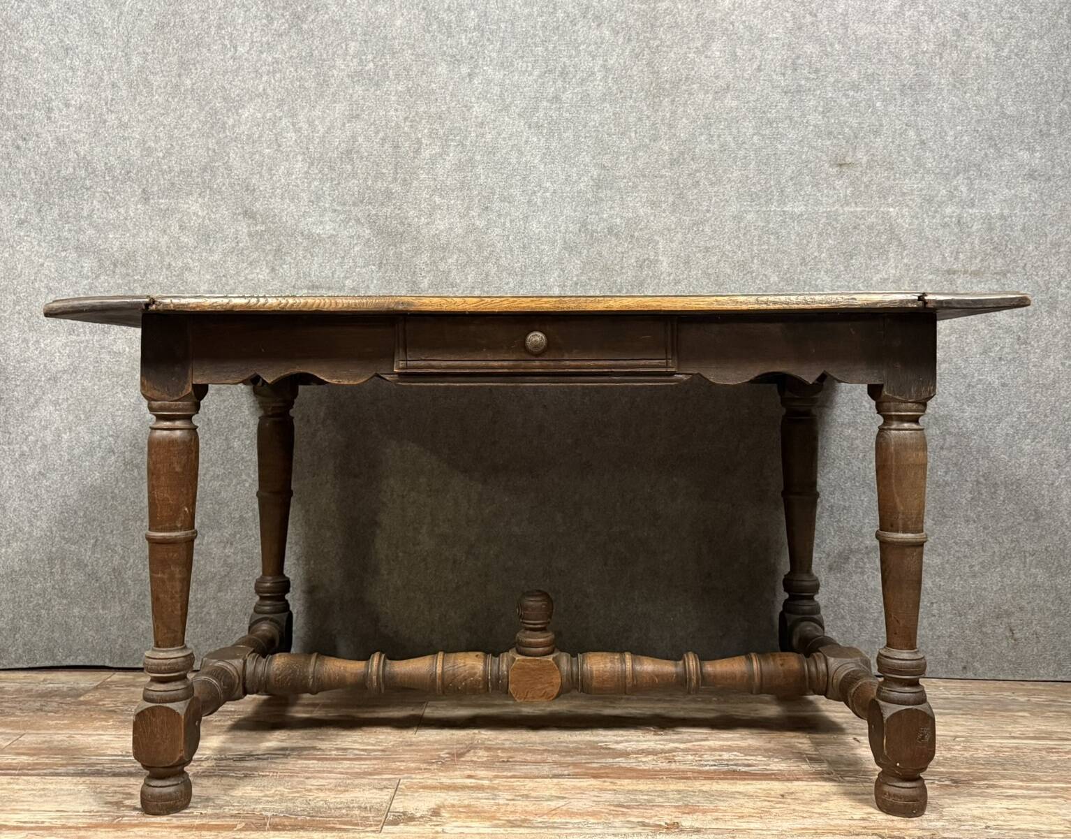 Louis XIII period desk in solid oak