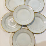 X6 small porcelain plates Czechoslovakia gilded-retro -vintage