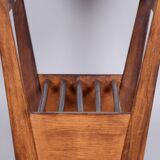 Restored Midcentury Oak Folding Table, Revived Polish, Czechia, 1950s