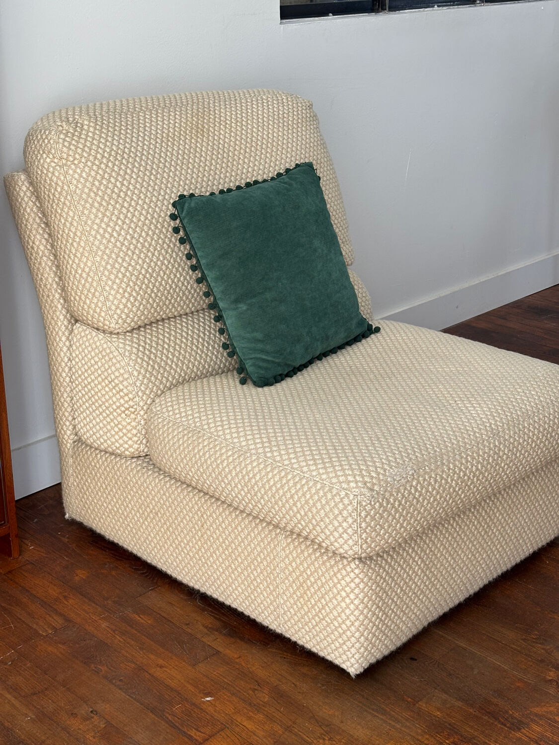 Wool fabric armchair by Swann