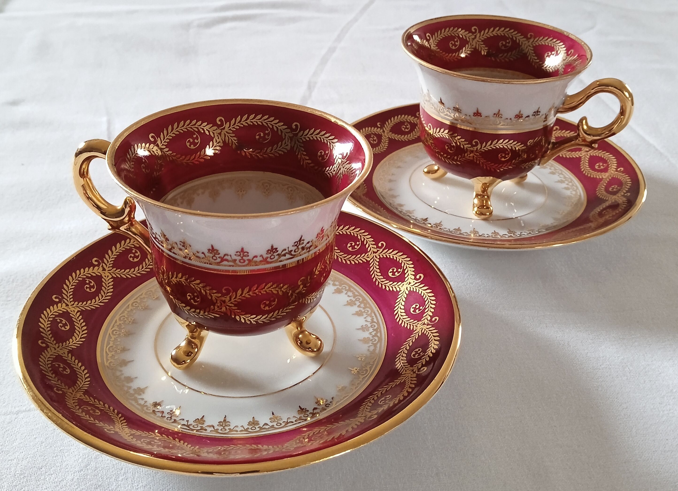 Fine Limoges porcelain mocha cup