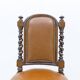 Six Antique Italian Neo-Renaissance Walnut Dining Chairs in Genuine Leather