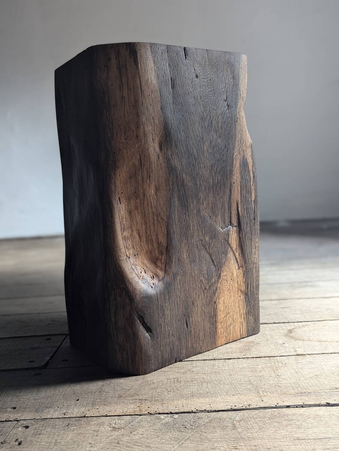 Antique oak pedestal