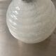 Porcelain wall lamp and vintage Clichy glass