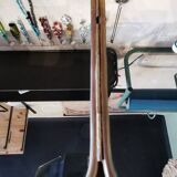 Solid brass triptych barber mirror