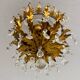 Antique chandelier with brass tassels, Banci design, Florence, Italy, 1950s