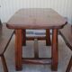 Dining table + 2 brutalist benches in vintage 1950s elm.