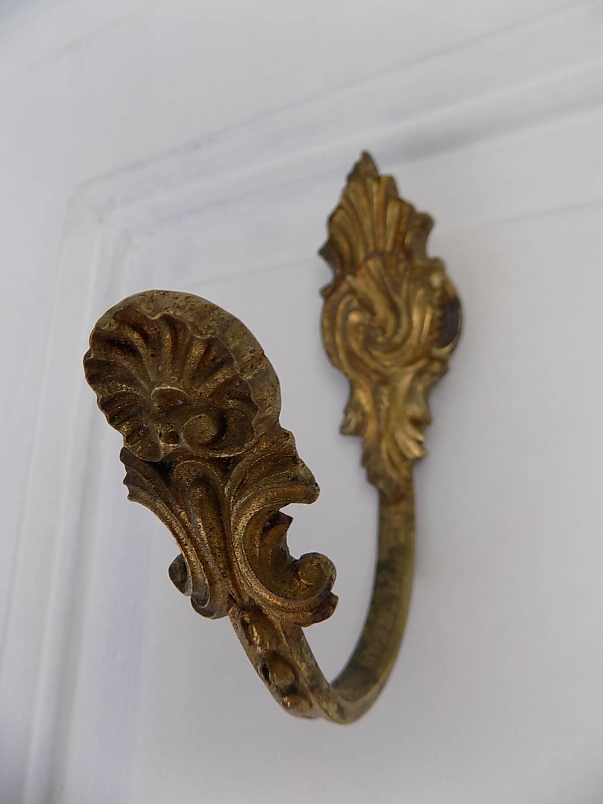Golden brass wall hook
