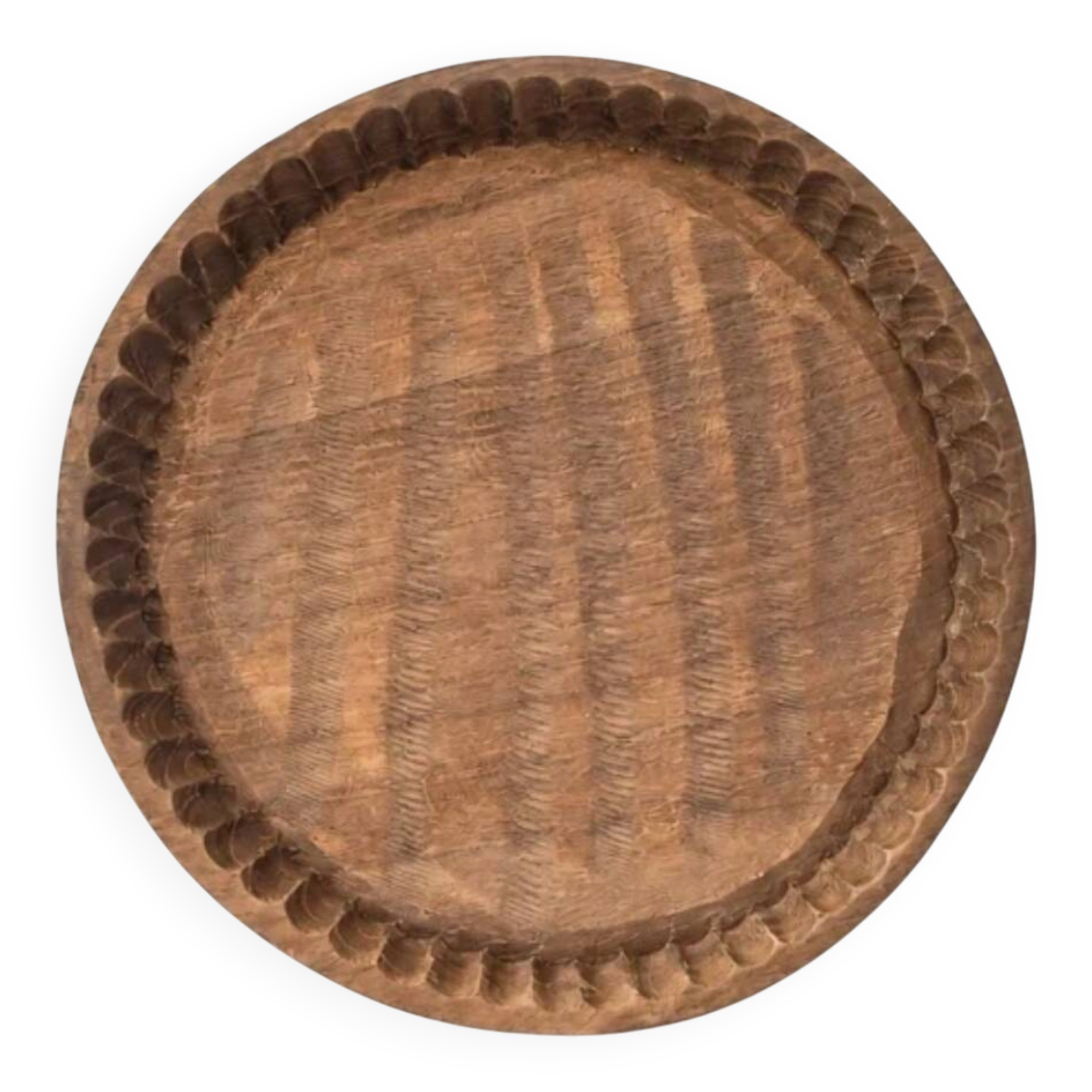 Ancient wooden plateau hand-carved