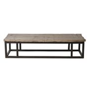 Guyuan – Coffee table in ancient elm with a metal structure no. 2