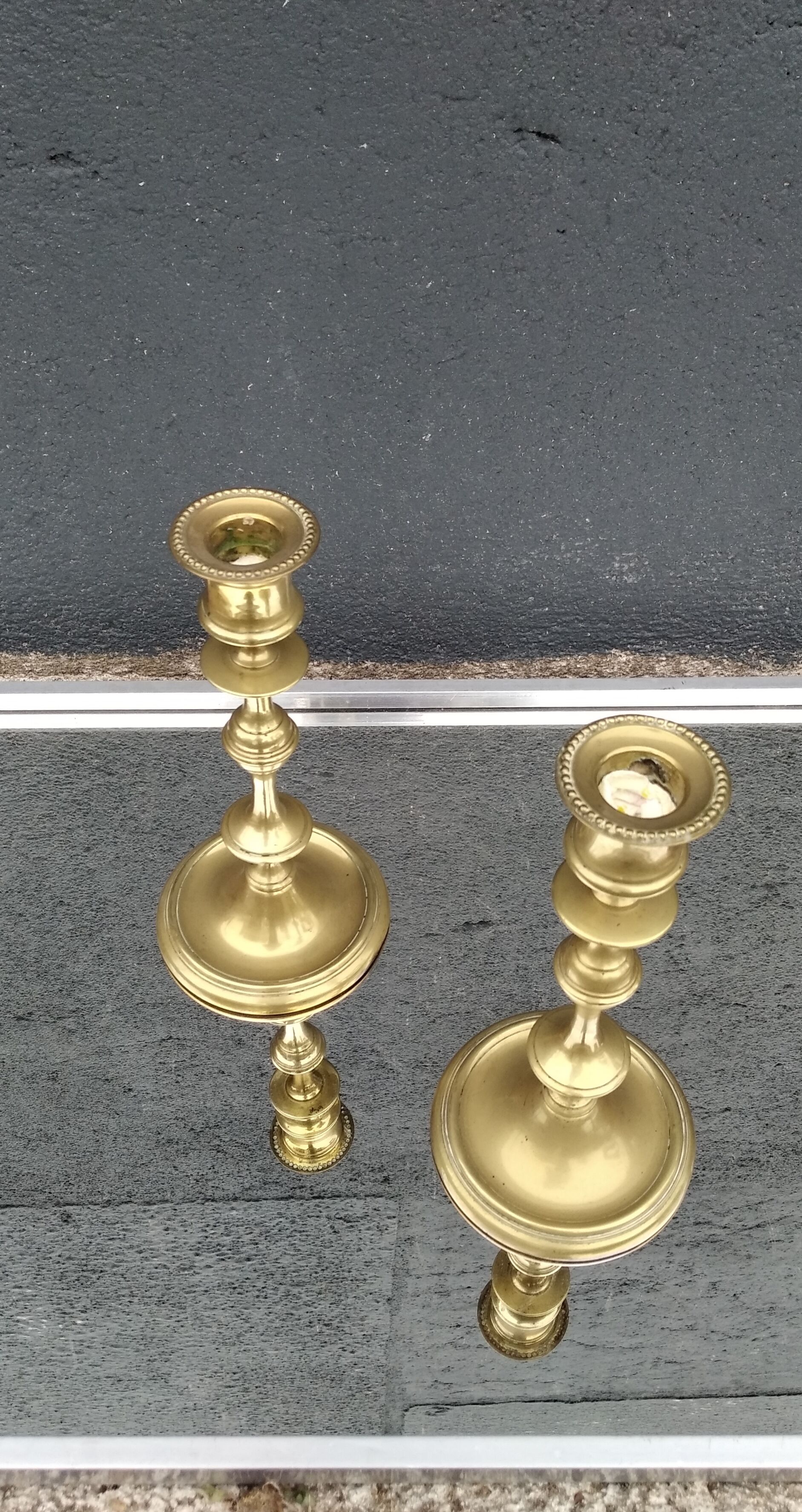 Pair of candle holders