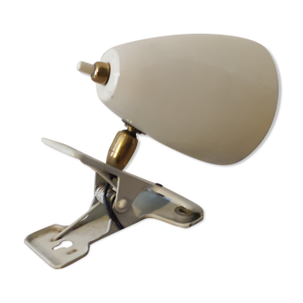 Lamp casserole reader lamp spot with ball joint clip brass vintage