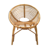 Rattan basket chair from the 60s