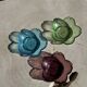 6 coupelles vintages en forme de fleur marque XVM au dessous