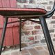 Pair of metal chairs vinyl red and white speckled black, Cimca brand