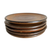 Set of stoneware plates