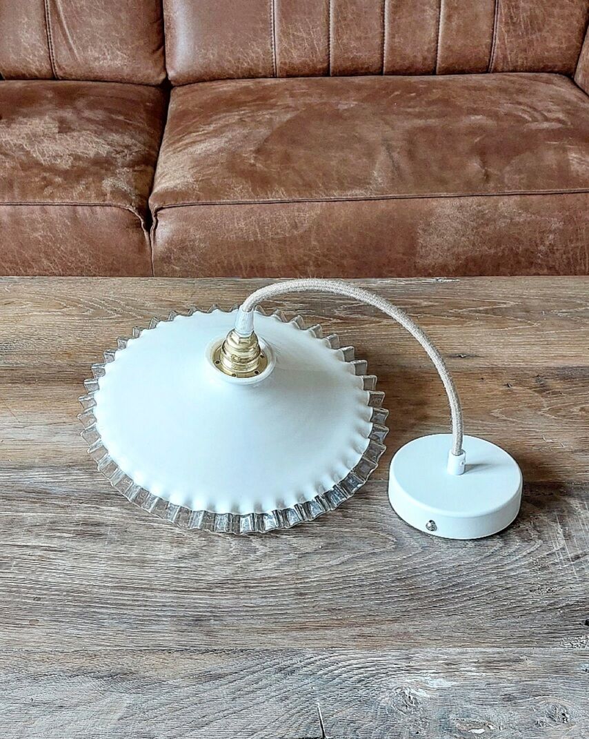Vintage opaline pendant lamp