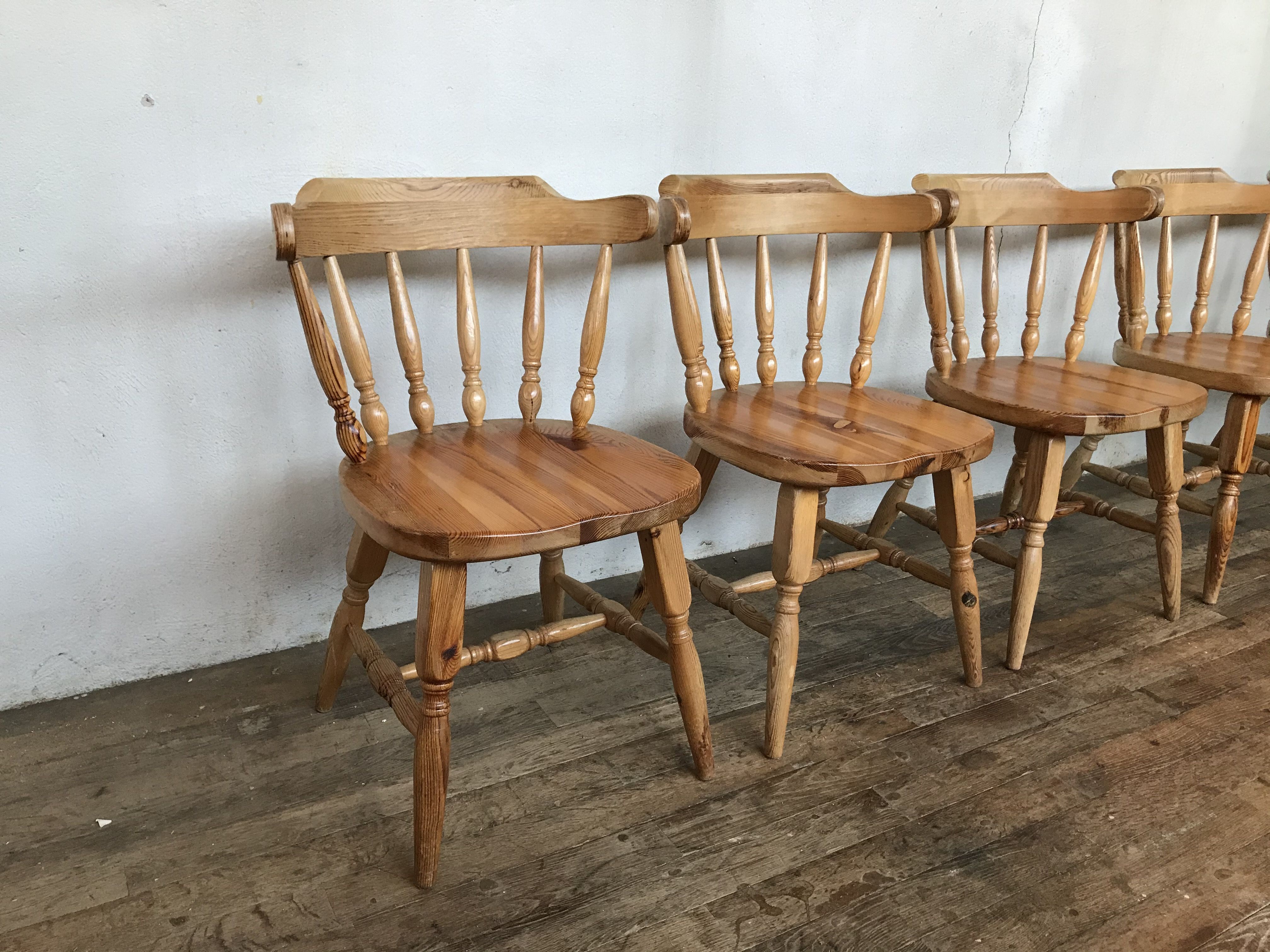 Set table and chairs pine 1950/1960