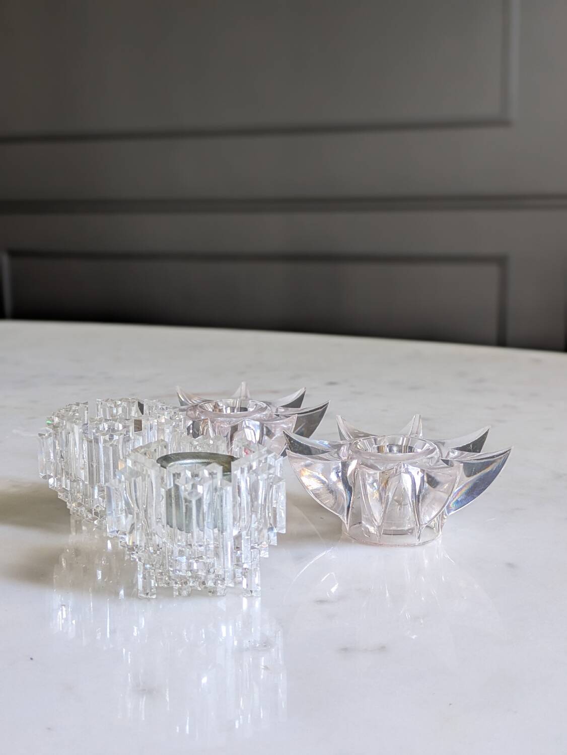 Set of candlesticks from the 70s.