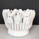 Openwork earthenware fruit bowl with grape decoration