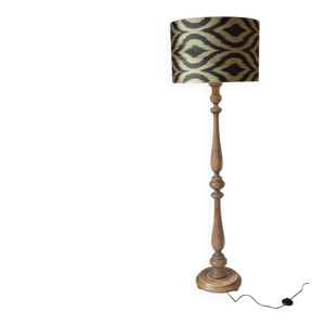 Lampadaire vintage en - bois