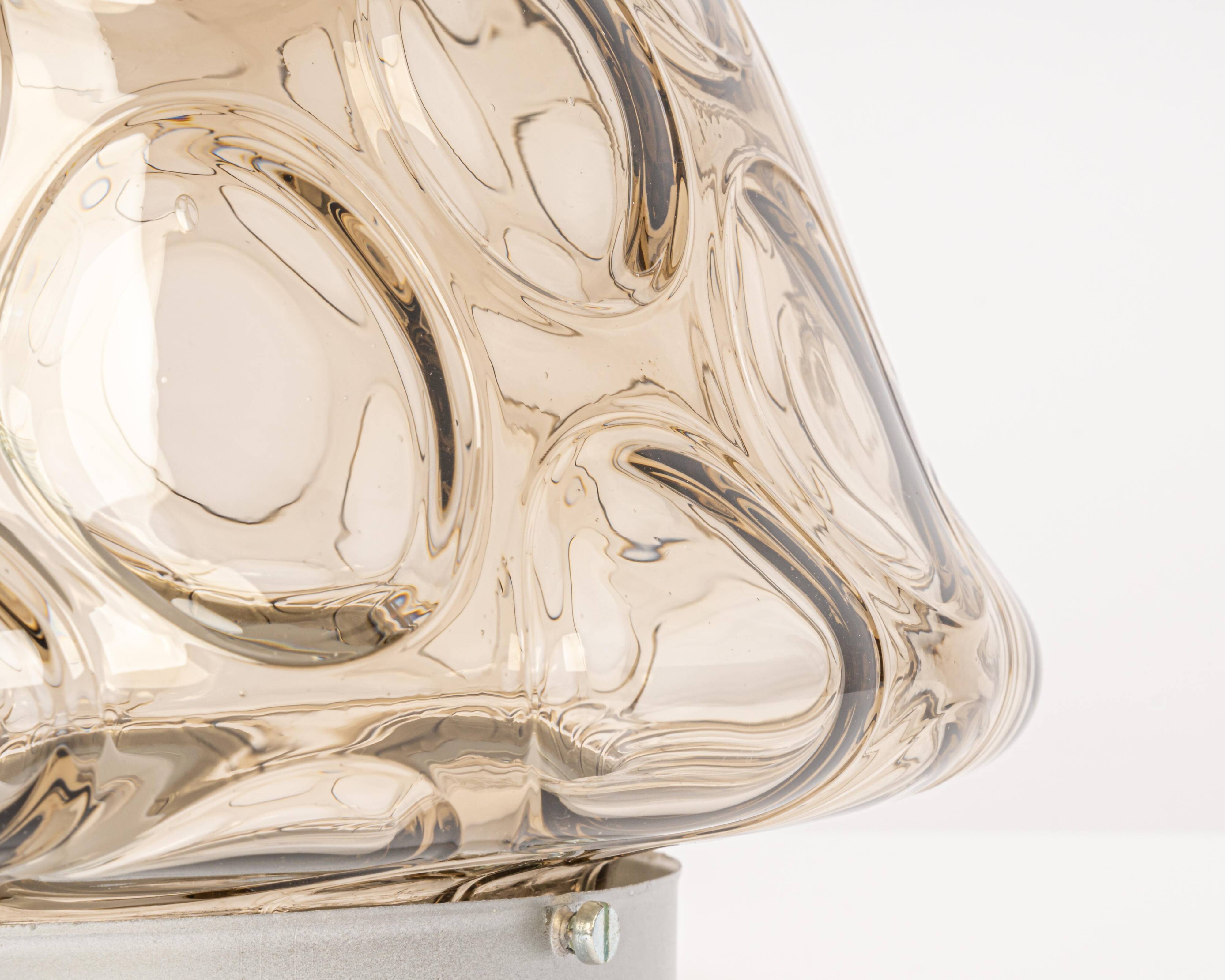 Wall/Ceiling Light in Smoked Glass, Sputnik, Germany