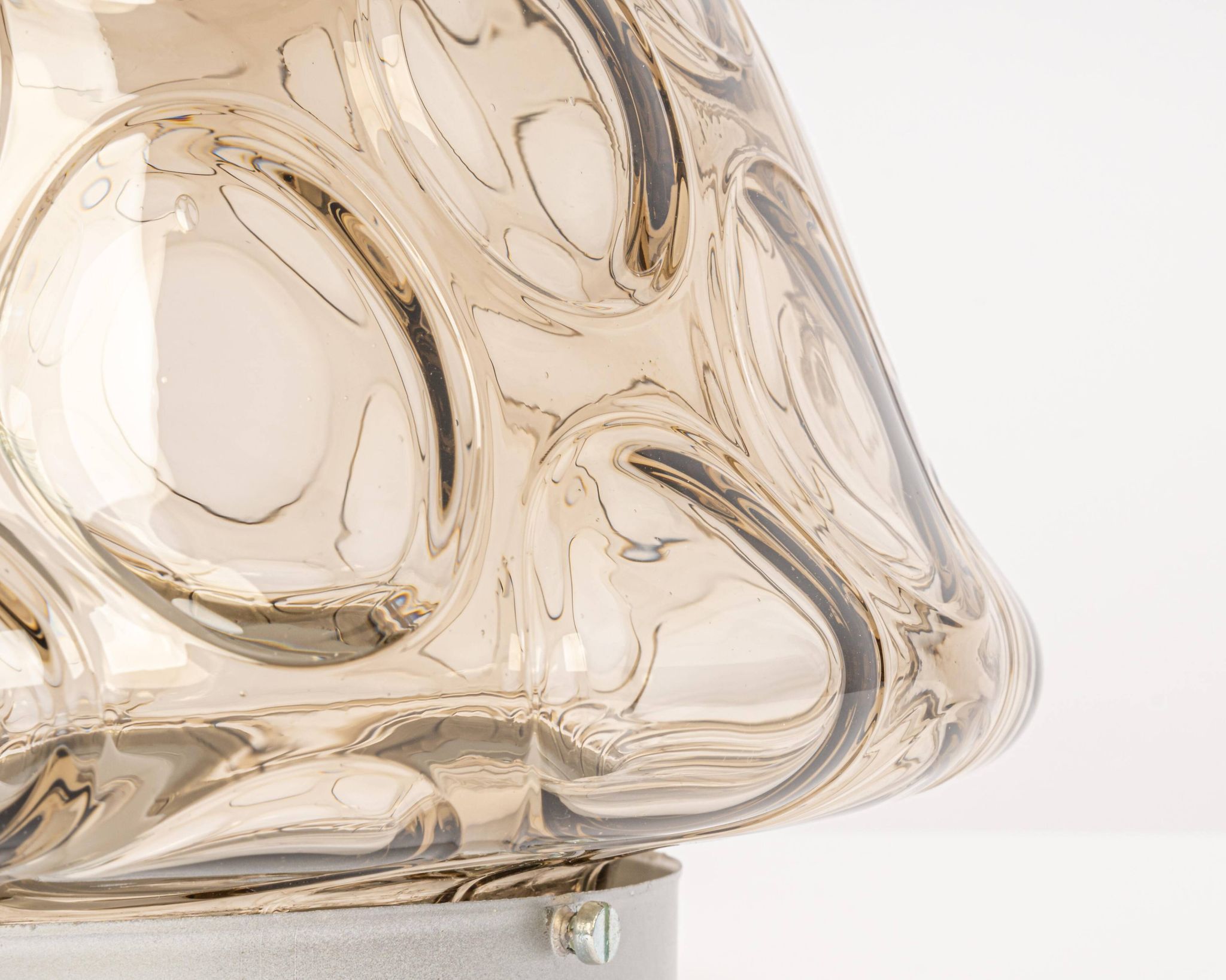 Plafonnier Midcentury en Verre Fumé, Sputnik, Allemagne