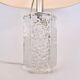 Mid-century solid crystal structured table lamp by Willem Heesen for Royal Leerdam
