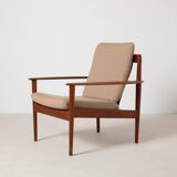 Danish teak armchair by Grete Jalk for Poul Jeppesen, 1960s