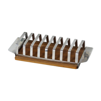 Teak and stainless steel toasters