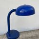 Articulated blue metal bedside lamp