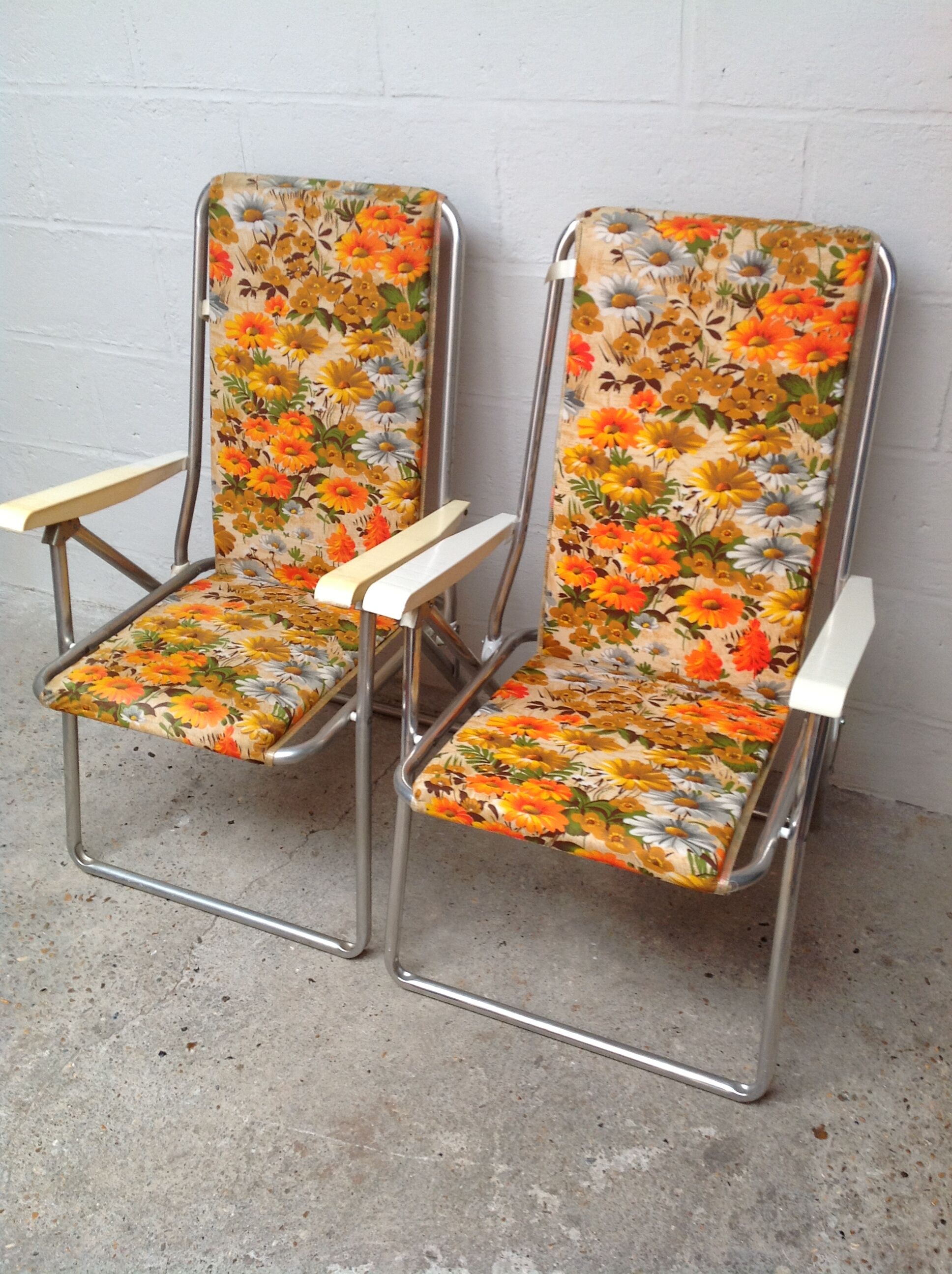 Pair of kettler vintage folding chairs 70's
