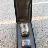 Timpani box and silver metal towel round
